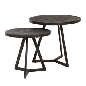 Bijzettafel Rison zwart set/2