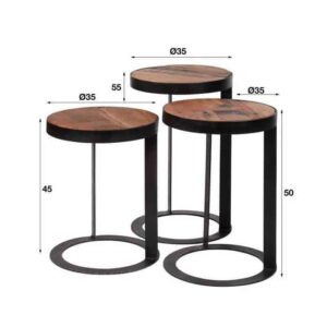 Bijzettafel Koft set/3