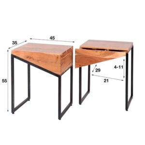 Nachtkastje 1L set/2 obia