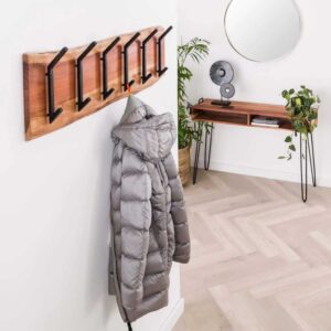 Double Kapstok Long Wood (8 haken)