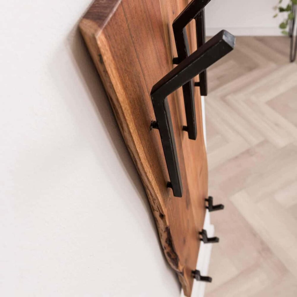 Double Kapstok Short Wood (2x3 haken)