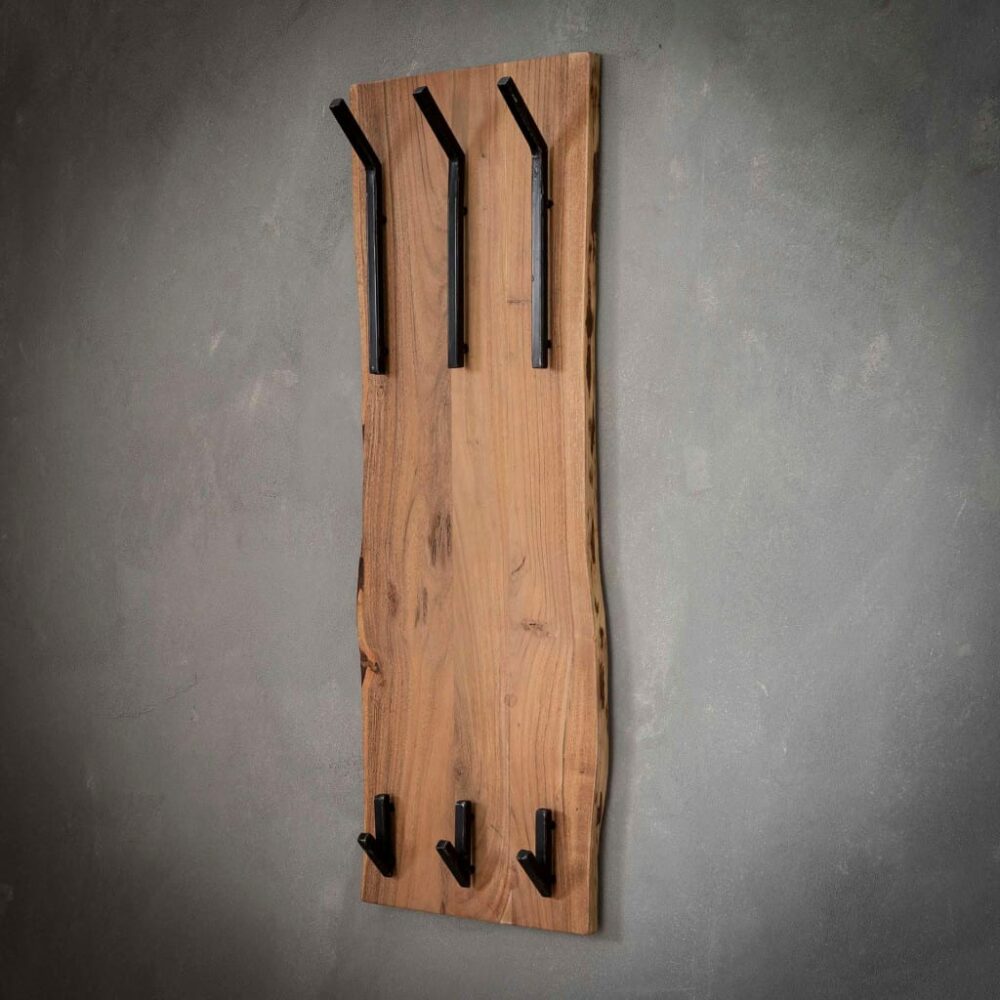 Double Kapstok Short Wood (2x3 haken)