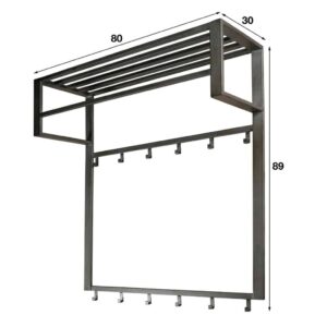 Double Kapstok Long Steel (8 haken)
