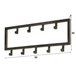 Kapstok Steel square (9 haken)