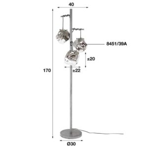 Vloerlamp 3L Stone