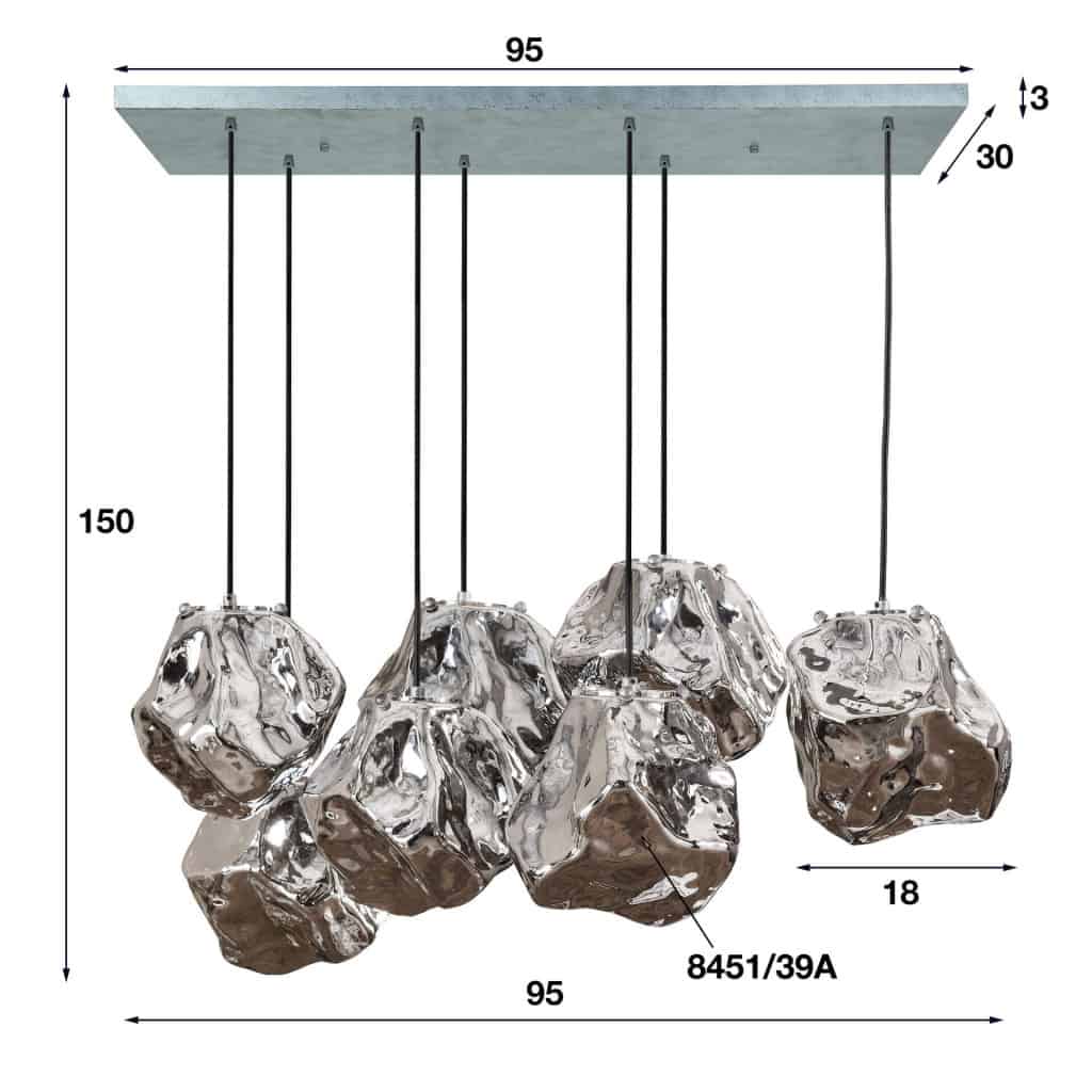 Hanglamp 7L Stone