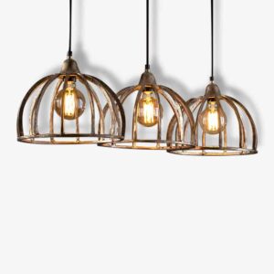 Hanglamp 3L ribbed frame