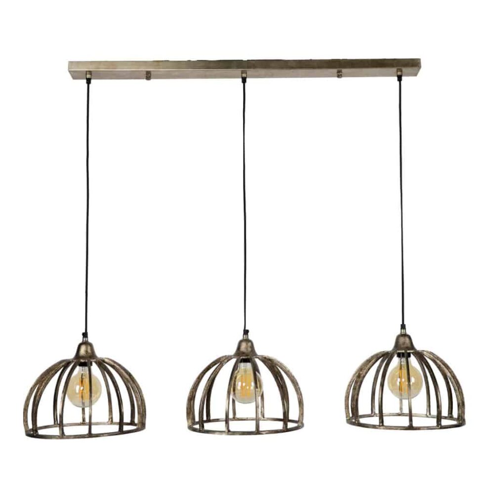 Hanglamp 3L ribbed frame