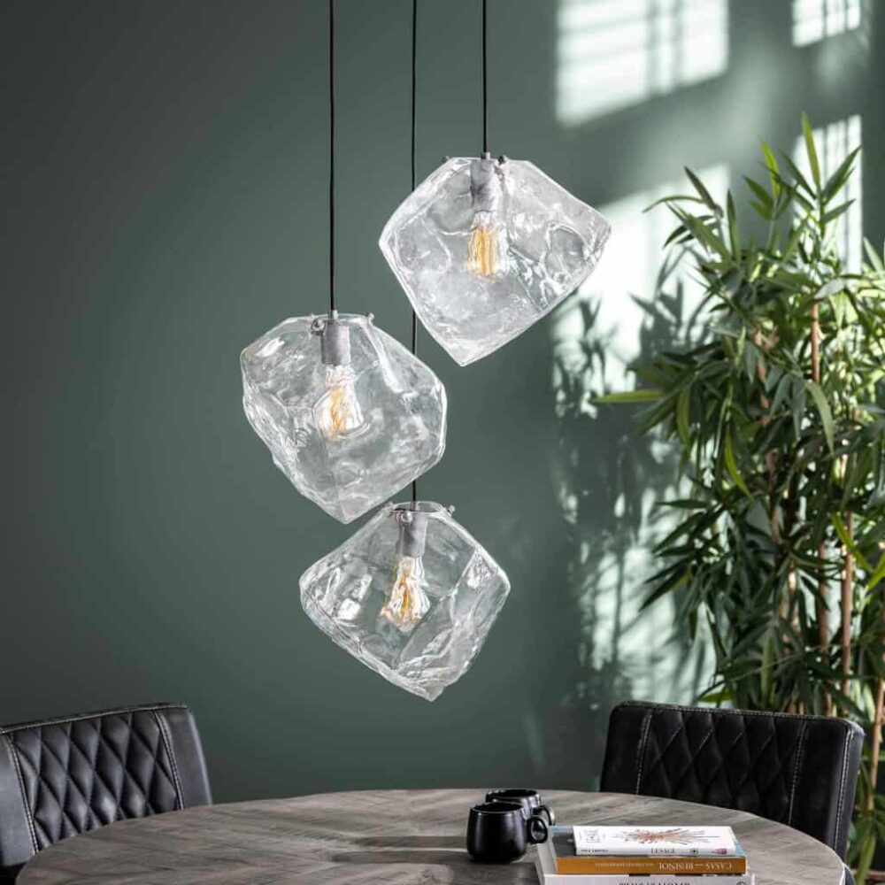 Hanglamp 1L stepped Crystal