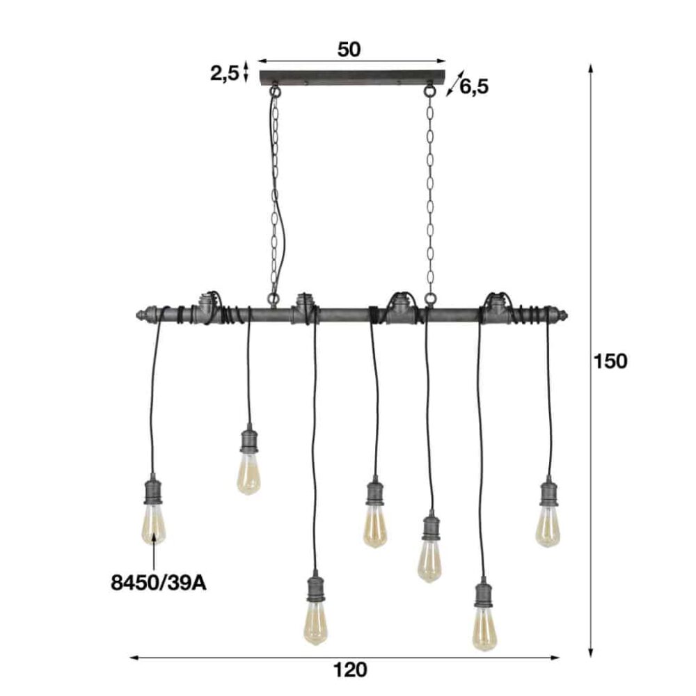 Hanglamp 7L bulbs