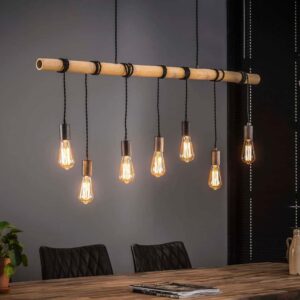 Hanglamp 7L Bamboo bulbs