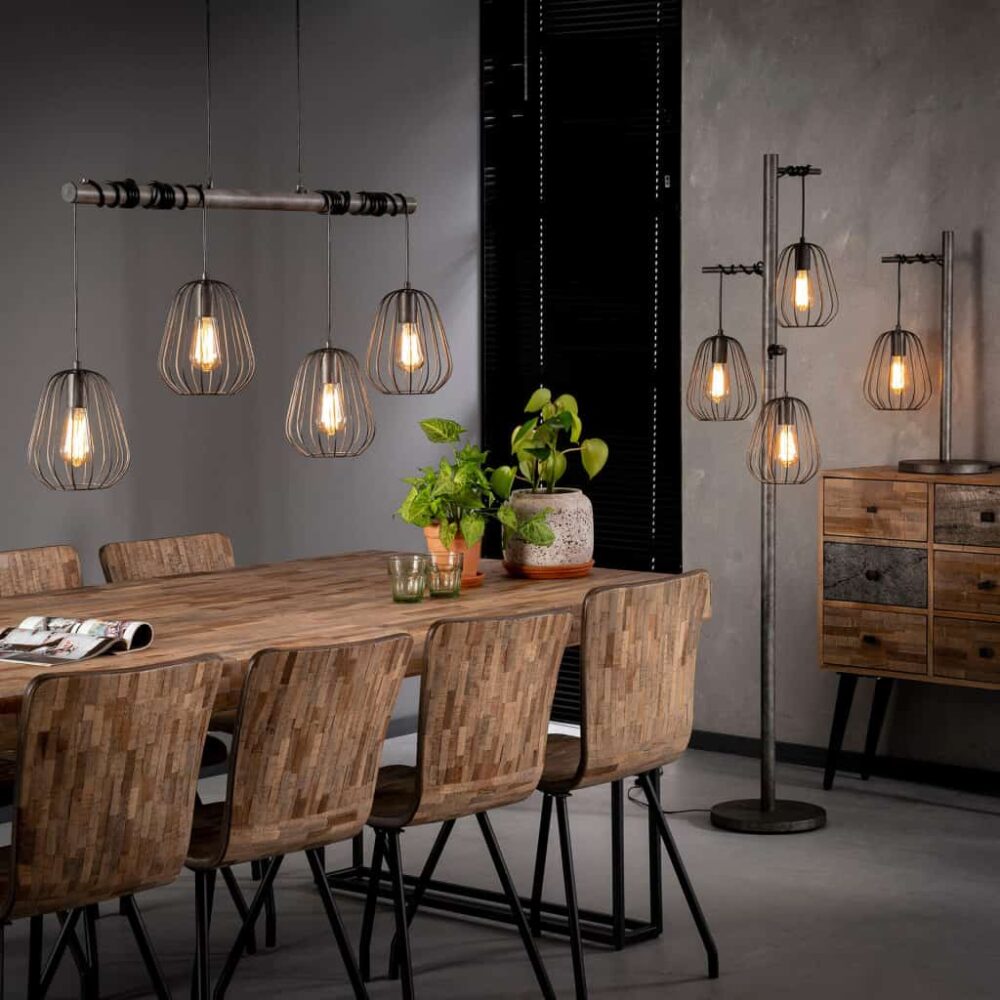 Hanglamp 4L Ribbed Droplet