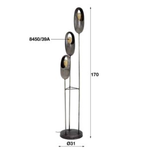 Vloerlamp 3L Shaded