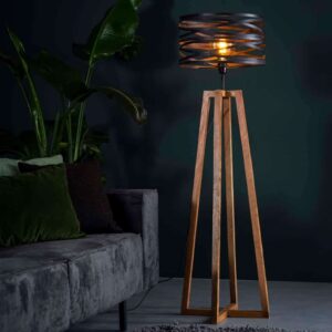 Vloerlamp 1L Wooden Springer