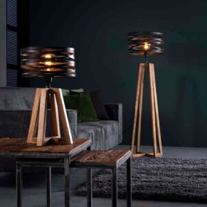 Vloerlamp 1L Wooden Springer