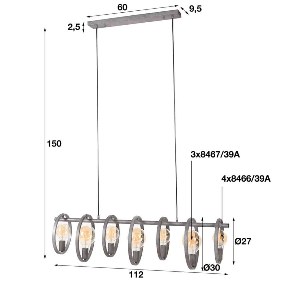 Hanglamp 7L Circularis