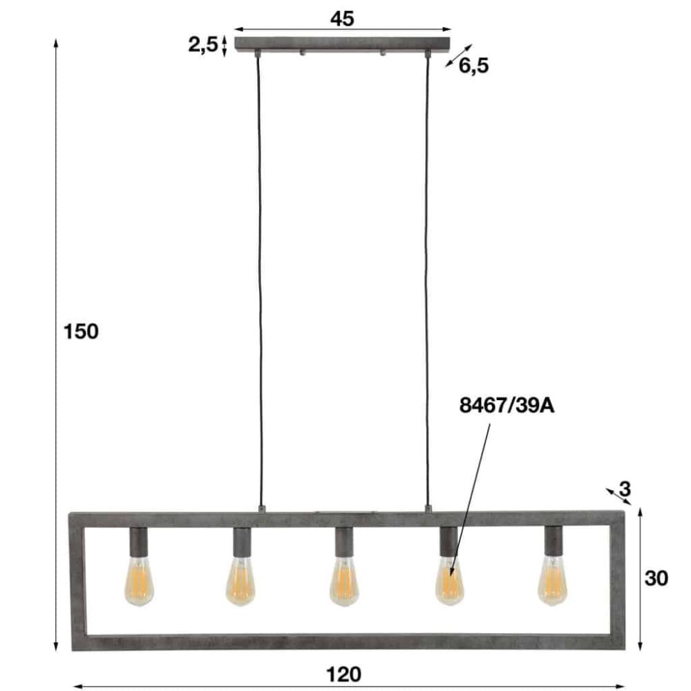 Hanglamp 5L Trapped