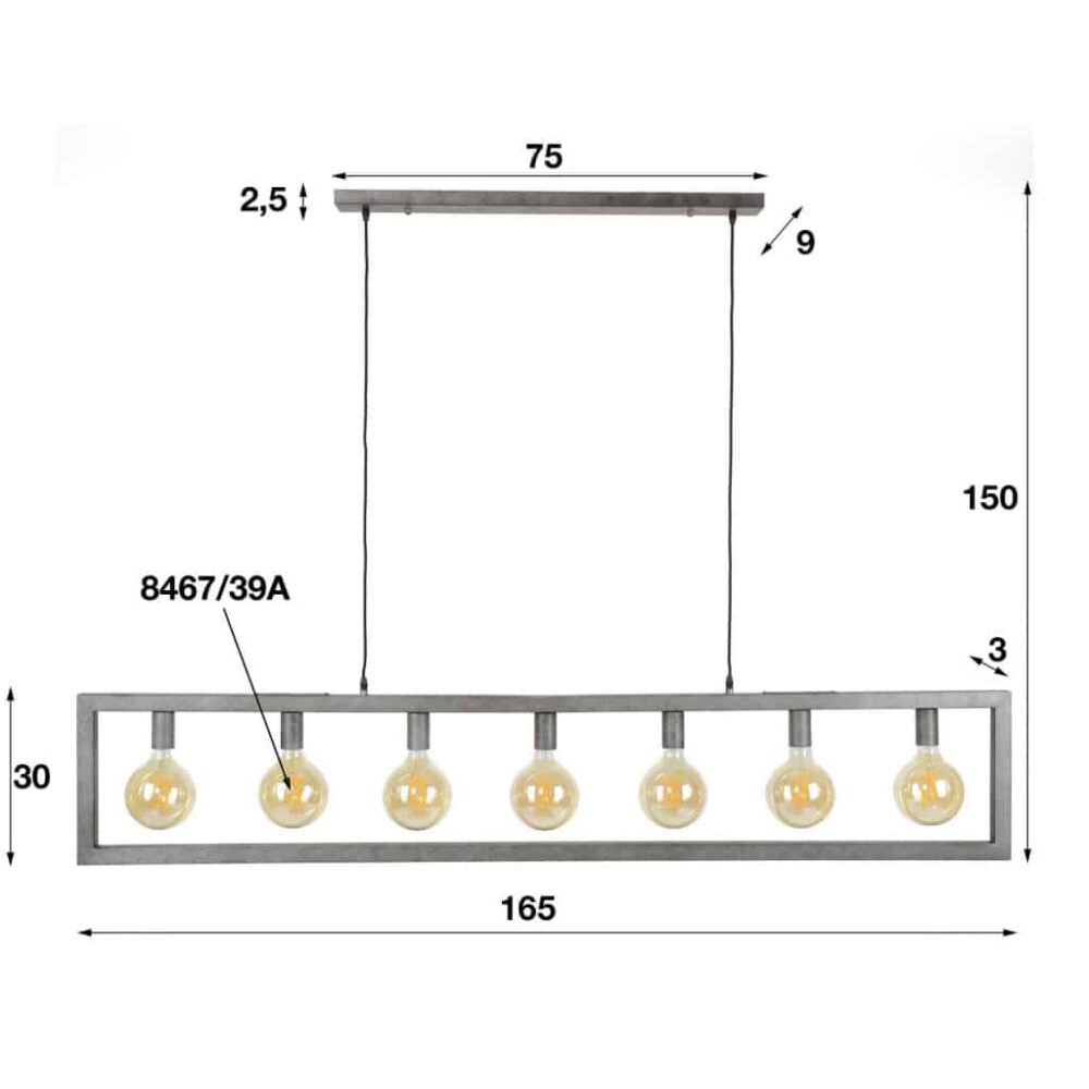 Hanglamp 7L Trapped