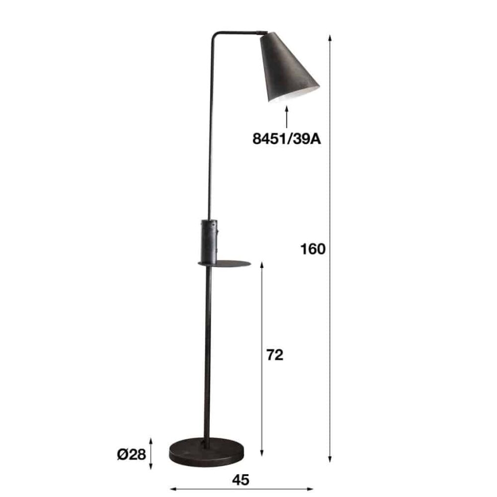 Vloerlamp USB lader