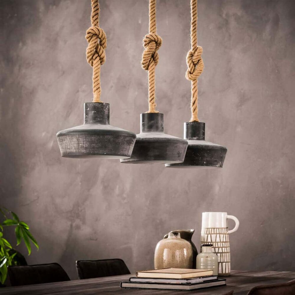 Hanglamp 3L Corde beton