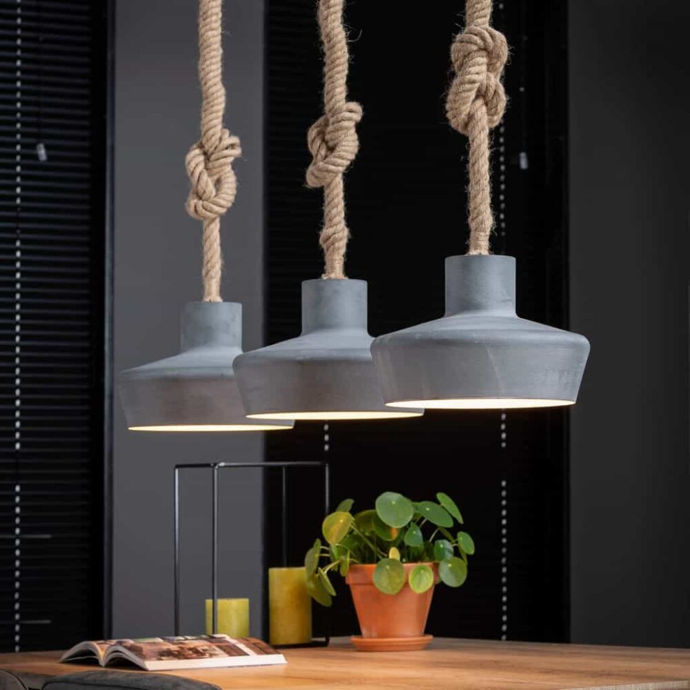 Hanglamp 3L Corde beton