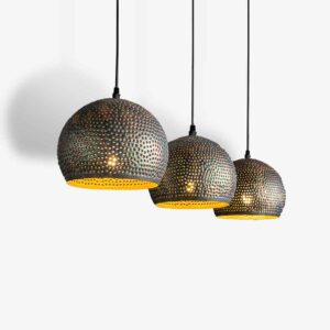 Hanglamp 3L Globe punch