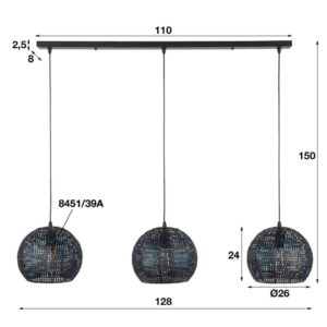 Hanglamp 3L Wire Droplet