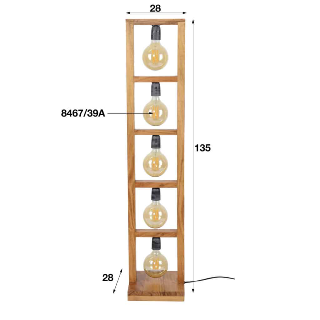 Vloerlamp 5L Oaken