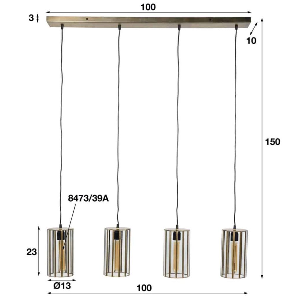 Hanglamp 4L Lux