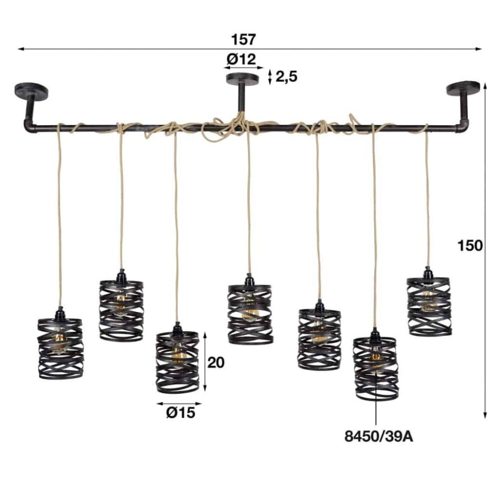 Hanglamp 7L Springler XL
