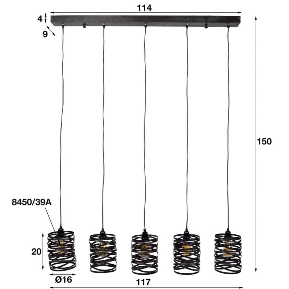 Hanglamp 5L Springler