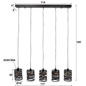 Hanglamp 5L Springler