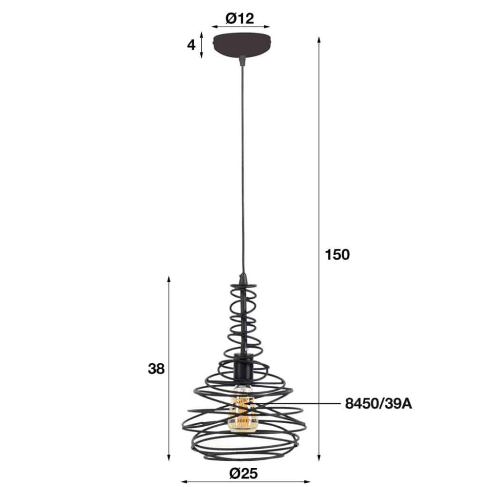 Hanglamp 1L Springler Cone