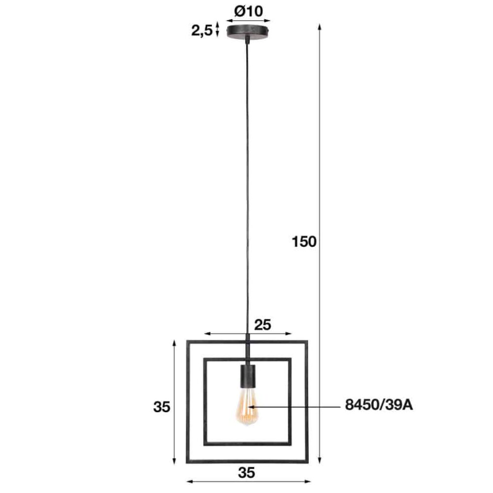 Hanglamp 3L Endles Square
