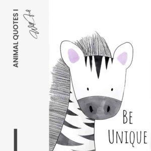 Animals Quotes I - Muurcirkel Dibond