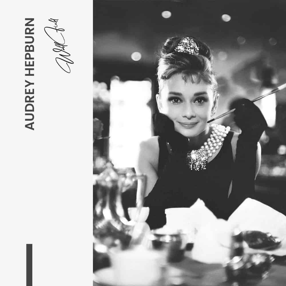 Audrey Hepburn - Muurcirkel Glass