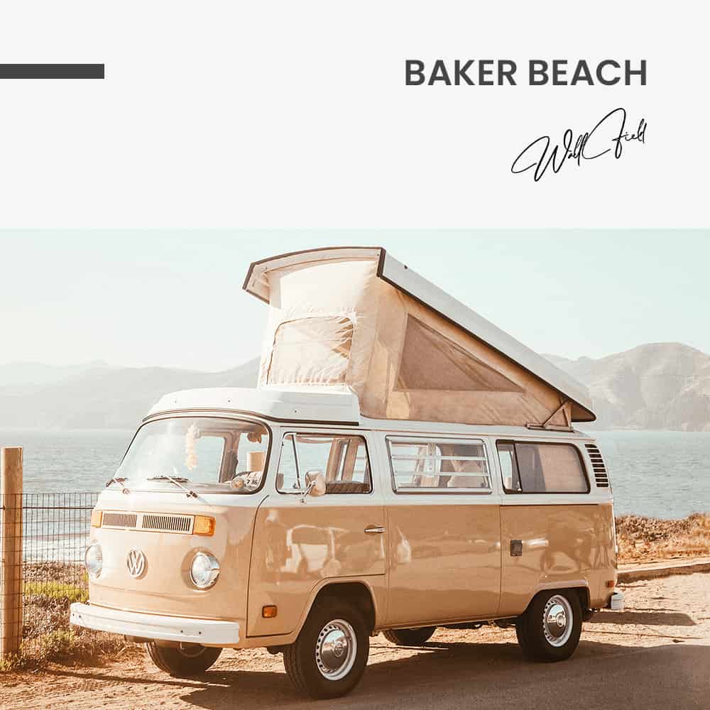 Baker Beach - Muurcirkel Glass