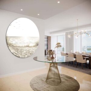 Beach - Muurcirkel Dibond