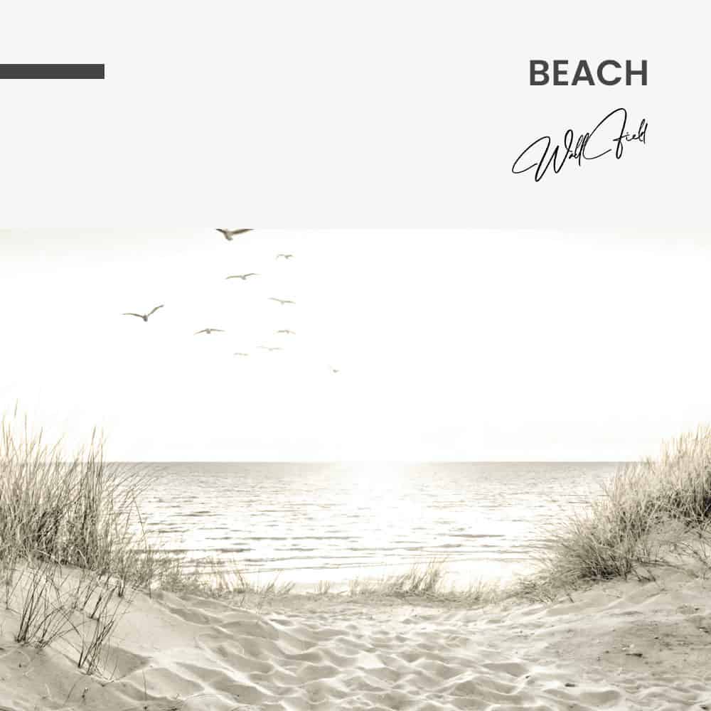 Beach - Muurcirkel Dibond