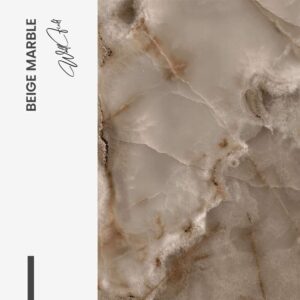 Beige Marble - Muurcirkel Glass