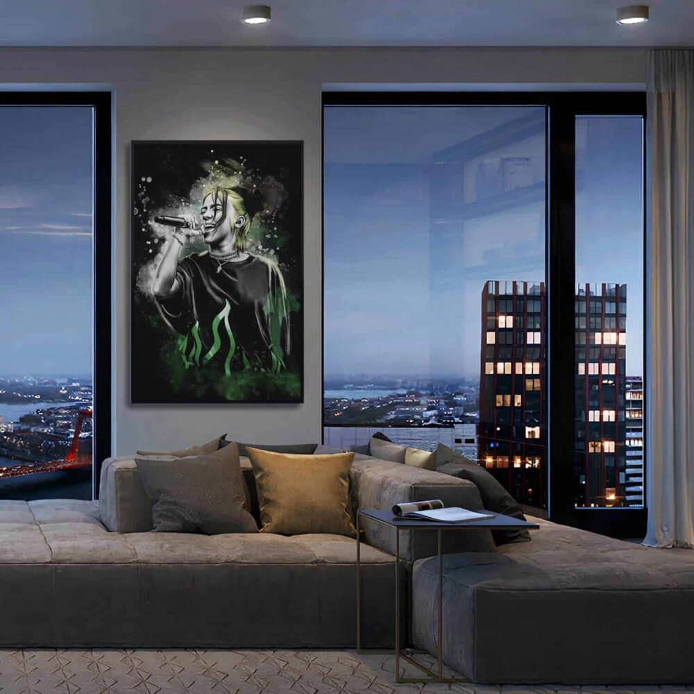 Billie Eilish Canvas Mockup