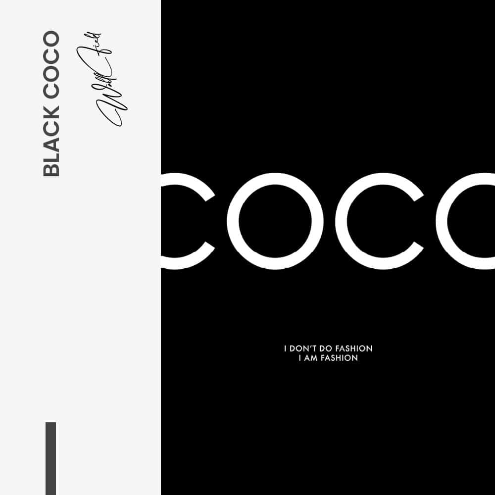 Black Coco - Muurcirkel Dibond