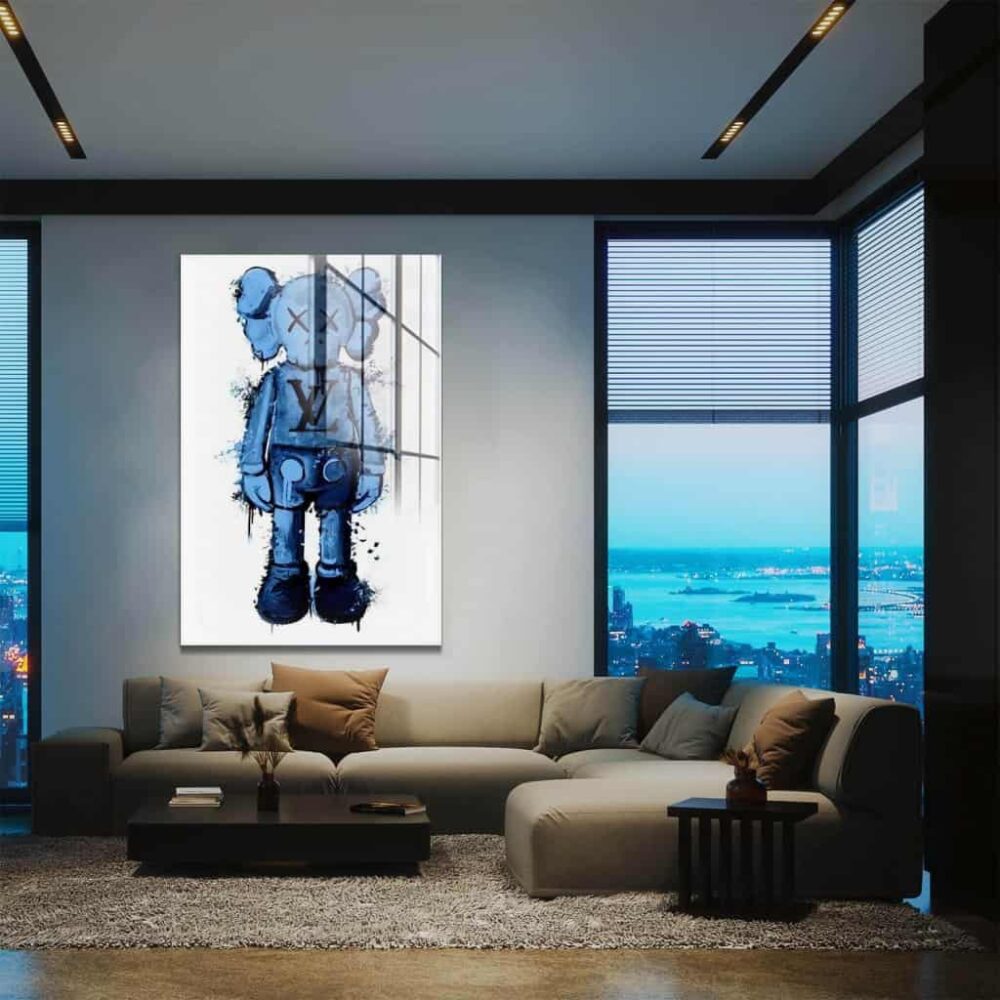 Blue Kaws - Glass
