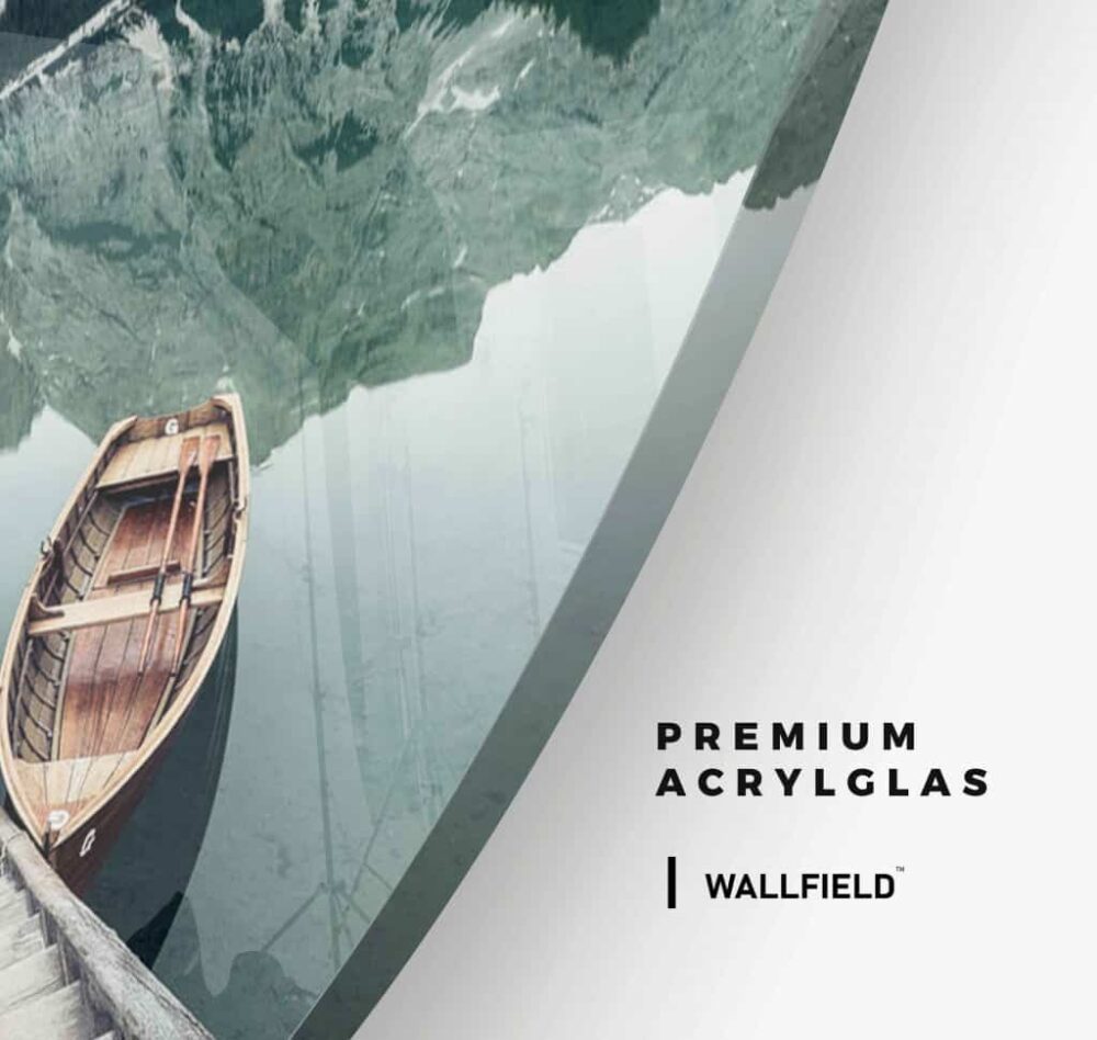 Boat at the Lake - Muurcirkel Glass