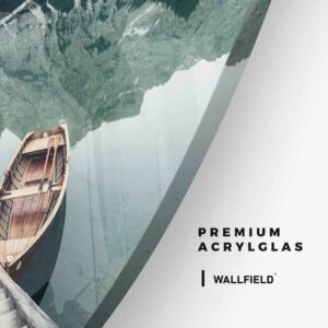 Boat at the Lake - Muurcirkel Glass