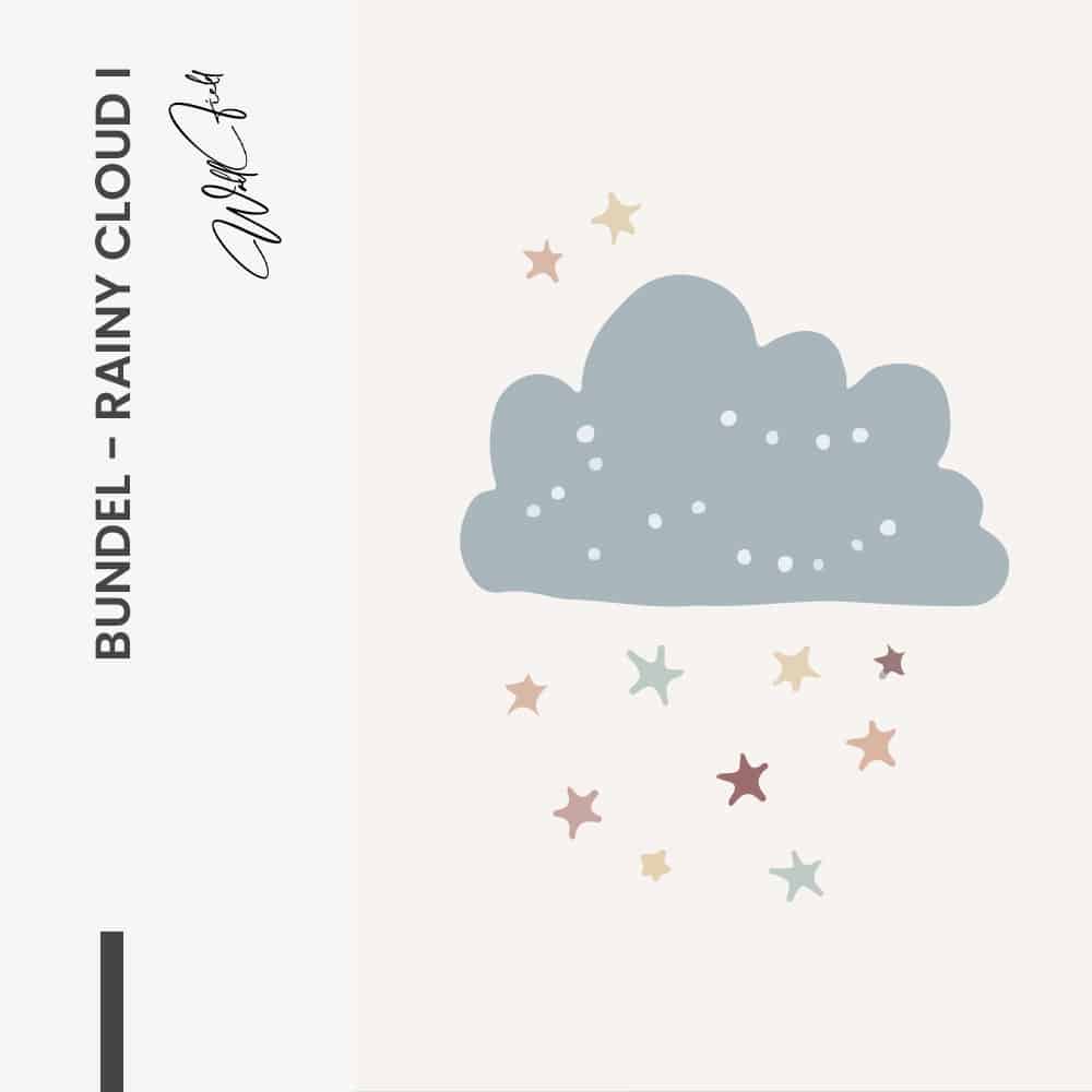 Rainy Cloud I - Muurcirkel Dibond