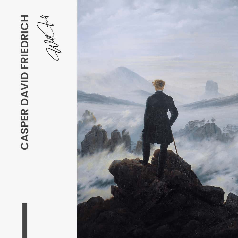 Casper David Friedrich - Muurcirkel Dibond