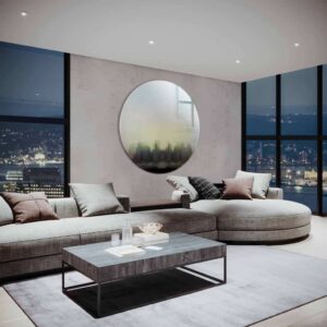 Delusional City - Muurcirkel Glass