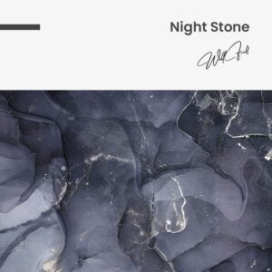 Night Stone - Muurcirkel Dibond