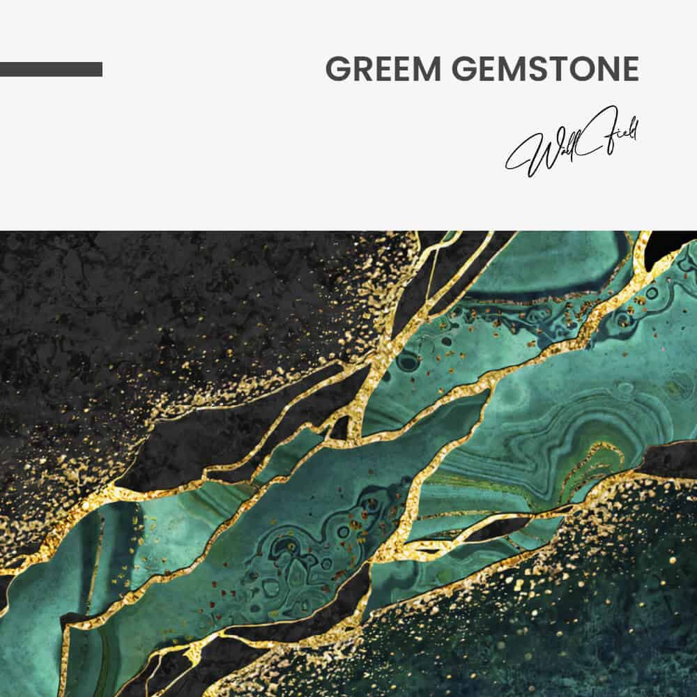 Green Gemstone - Muurcirkel Glass